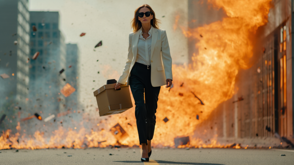 Worker practicing what to say before resigning professionally